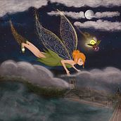 Campanilla - Ilustración infantil con Procreate: crea escenas mágicas  Ein Projekt aus dem Bereich Traditionelle Illustration, Digitale Illustration, Kinderillustration, Digitale Malerei und Bilderbücher von Juliany Alcázar Adrián - 05.04.2023