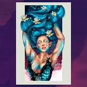 Meu projeto do curso: Técnicas de ilustração com aquarela digital. Traditional illustration, Digital Illustration, Watercolor Painting, Portrait Drawing, and Digital Drawing project by Tarsila De Araujo - 04.01.2023
