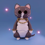 Mi proyecto del curso: Creación de personajes kawaii en 3D con Blender. Traditional illustration, Character Design, Digital Illustration, 3D Modeling, and Manga project by Vanessa Chupica - 04.01.2023