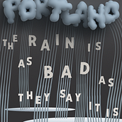 Portland Tourism Poster. Design, Ilustração tradicional, Publicidade, 3D, Design gráfico, Design de cartaz, Lettering digital, Lettering 3D, H, Lettering, e Desenho digital projeto de Sinda - 01.04.2023