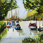 Mon projet du cours : Peinture de paysages marins à l'aquarelle . % a_demarchi_1 tarafından hazırlanan Tablo, Sulubo, a Resim, Doğalcı İllüstras, Ve on projesi - 03.03.2023