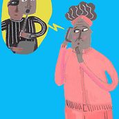 Voice Clone scammer. Traditional illustration project by George Kevin Jordan - 04.06.2023