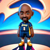 kobe bryant miniatura . 3D, Traditional illustration, and Character Design project by Mary Santos - 04.05.2023
