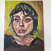 Oli painting from a dramatic photograph . Artes plásticas projeto de Ruth Selwyn-Crome - 06.04.2023