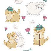 Mein Abschlussprojekt für den Kurs: Kawaii zeichnen: Gestalte niedliche Figuren. Traditional illustration, Character Design, and Manga project by chrikom - 04.07.2023