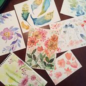My project for course: Artistic Floral Watercolor: Connect with Nature. Un proyecto de Ilustración tradicional, Pintura, Pintura a la acuarela e Ilustración botánica de Caritol G - 05.04.2023