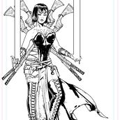 Mi proyecto del curso: Diseño de personajes femeninos para cómics. Character Design, Comic, and Drawing project by Joaquin Guerra - 04.07.2023