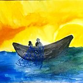 pescadores a una sola capa de acuarela. Un progetto di Illustrazione tradizionale di Rafael Escalante Canales - 08.04.2023