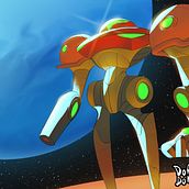 Metroid. Projekt z dziedziny Trad, c, jna ilustracja, Projektowanie postaci,  R i sunek użytkownika Paloma Rojas Ligero - 08.04.2023