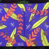 Colorful Botanical Pattern. Botanical Illustration, Pattern Design, Traditional illustration, and Sketchbook project by Hazal Kamisli - 09.02.2022