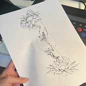 Mi proyecto del curso: Técnicas de tatuaje blackwork con línea fina. Tattoo Design project by Jadzia Zaret - 04.08.2023