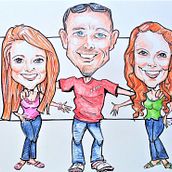 My Caricatures, Various Art Projects From Past Years. Un projet de Illustration traditionnelle de Debbie Casselbury - 09.04.2023
