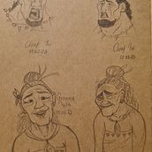 Gramma Tala-Chief Tui. Sketchbook project by Aria Polyzou - 04.09.2023