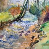 My project for course: Painting Realistic Watercolor Landscapes Ein Projekt aus dem Bereich Bildende Künste, Malerei, Skizzenentwurf, Aquarellmalerei und Naturalistische Illustration von chobi601 - 09.04.2023