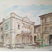 Il mio progetto del corso: Disegno architettonico con acquerello e inchiostro. Sketching, Drawing, Watercolor Painting, Architectural Illustration, Sketchbook & Ink Illustration project by bigivalentina14 - 04.10.2023