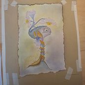 Mein Abschlussprojekt für den Kurs: Surrealistische Illustration mit Naturinspiration. Un projet de Illustration traditionnelle, Dessin au cra, on, Dessin, Dessin artistique, Illustration naturaliste, Dessin aux cra , et ons de couleur de angela.slama - 10.04.2023