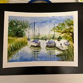 Mi proyecto del curso: Pintura en acuarela de paisajes marinos. Painting, Watercolor Painting, and Naturalistic Illustration project by Agustin Machetanz - 03.06.2023