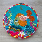 Mi proyecto del curso: Técnicas avanzadas de bordado: puntadas y composiciones con volumen. Embroider project by Caroline Cea Curimilla - 04.10.2023