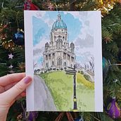 Ashton Memorial, Lancaster, England. Traditional illustration project by Clara - 04.10.2023