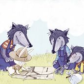 Ilustraciones del cuento Lili en el Lejano Oeste (forma parte de la antología Premio Brújula 2022-2023). Un proyecto de Ilustración tradicional y Diseño de Elmira Eskandari - 07.02.2023