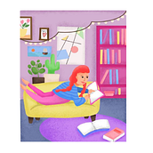8 years old girl's project for course: Colorful Digital Illustration in Procreate. Projekt z dziedziny Trad, c, jna ilustracja,  R, sunek, Ilustracja c, frowa, R, sunek c i frow użytkownika tiffyyau - 08.04.2023