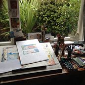 My project for course: A Little Blue. Traditional illustration, Character Design, Editorial Design, Writing, Drawing, Stor, board, Children's Illustration, Narrative, Creative Writing, and Children's Literature project by Jeanette Goode - 04.10.2023