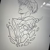 Levi- Attack on titan . Traditional illustration project by Rayra Barcelos - 04.11.2023