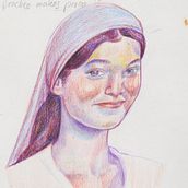 My project for course: Vibrant Portrait Drawing with Colored Pencils. Drawing, Portrait Drawing, Sketchbook, and Colored Pencil Drawing project by dommi - 04.11.2023