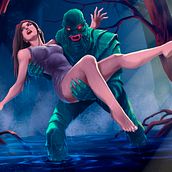 Black Lagon Creature digital painting. Un progetto di Illustrazione tradizionale, Pittura digitale e Illustrazione digitale di Ronan Cliquet - 11.04.2023