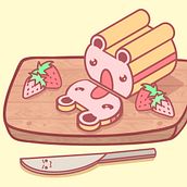 Kawaii Cake Roll. Digital Illustration project by Brianna Weaver - 04.11.2023