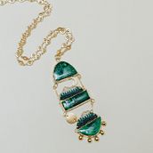 Mountains on Malachite . Jewelr, Design, Accessor, Design, Arts, and Crafts project by Cora Carroll - 02.01.2023