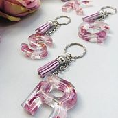 Botanical Letter Key Rings made using Hydrangeas . Arts, and Crafts project by Ashton Yates - 04.12.2023