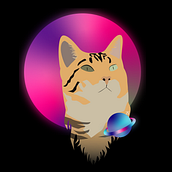 Uchū neko. Un proyecto de Ilustración tradicional de Abru Zas - 12.04.2023