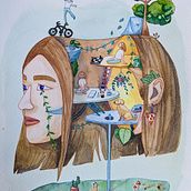My project for course: Surreal Illustration with Watercolor and Ink. Ilustração tradicional, Artes plásticas, Pintura, Desenho, e Pintura em aquarela projeto de Julia Sycheva - 13.04.2023