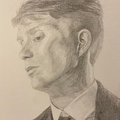 Tommy Shelby . % Ximena Bisbal Garcia-Dyer tarafından hazırlanan Kalem Çizimi, Ve Portre Çizimi projesi - 04.14.2023