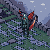 Mi proyecto del curso: El Enmascarado . Character Design, Video Games, Pixel Art, and Game Design project by wilth86 - 04.14.2023