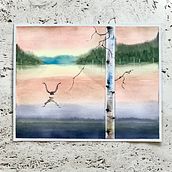 Meu projeto do curso: Voo sobre o Lago Paisagens atmosféricas em aquarela . Seni Rupa, Lukisan, Dan Lukisan Cat Air proyek oleh Helyne Mendes Evaristo - 04.14.2023