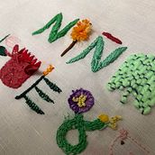 Mi proyecto del curso: Introducción al bordado en relieve. Embroider, and Textile Design project by Debora Gutierrez - 04.14.2023
