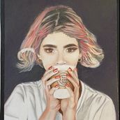 My project for course: Illustration with Pastel and Coloured Pencils. Traditional illustration, Fine Arts, Pencil Drawing, Drawing, Portrait Drawing, Realistic Drawing, and Artistic Drawing project by moneta_june - 04.14.2023