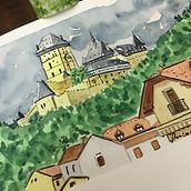 Secondo progetto del corso: Diario di viaggio ad acquerello - dettagliato e completo. Architectural Illustration, Watercolor Painting, Sketchbook, and Traditional illustration project by kekasonne - 04.15.2023