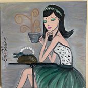 Pintura á óleo ilustração feminina. Oil Painting project by crispinheiroambiental - 04.15.2023