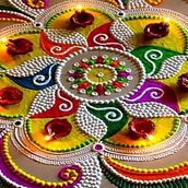 Beginners Guide to Traditional Rangoli Art. Un progetto di Design, Artigianato, Street Art e Illustrazione tradizionale di Susma Singh - 10.04.2023
