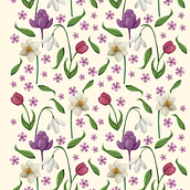 My project for course: Floral Illustration and Pattern Design. Traditional illustration, Painting, Pattern Design, Drawing, and Botanical Illustration project by Elizabeth M. - 04.09.2023