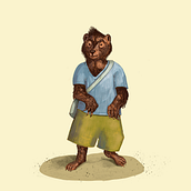 My project for course: Anthropomorphic Character Creation. Traditional illustration, Character Design, Drawing, Digital Illustration, and Watercolor Painting project by Elaine Baker - 04.15.2023