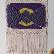 Mi proyecto del curso: Introducción al macraweave: crea un tapiz de pared. Accessor, Design, Interior Design, Decoration, Fiber Arts, Macramé, Weaving, and Textile Design project by adrianette - 04.14.2023