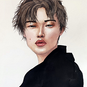 Mi proyecto del curso: Retrato en acuarela a partir de una fotografía. Traditional illustration, Watercolor Painting, and Portrait Drawing project by Dalia Carvajal Celma - 04.16.2023