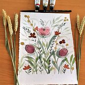 Mon projet du cours : Création d’une composition florale à l’aquarelle. Un progetto di Illustrazione tradizionale, Belle arti, Pittura, Pittura ad acquerello, Illustrazione botanica e Illustrazione naturalistica di fabienne_r - 16.04.2023