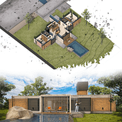Meu projeto do curso: Ilustração digital de projetos arquitetônicos. Architecture, L, scape Architecture, Digital Illustration, Digital Architecture, and Architectural Illustration project by juliacr_rodrigues - 04.14.2023