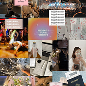 vision board . Colagem, e Direção de arte projeto de laila tubasi - 17.04.2023