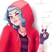 Mon projet du cours : Portrait de personnages de cartoon avec Procreate Ein Projekt aus dem Bereich Design von Figuren, Digitale Illustration, Digitale Zeichnung und Digitale Malerei von Fanelie Rosier - 17.04.2023